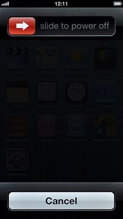 Drag the arrow right to turn off your phone.