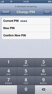 Press New PIN and key in a new 4-digit PIN.
