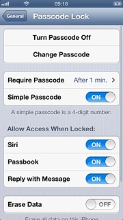 Press Change Passcode.