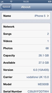 The software version is displayed next to Version.