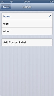 If you select Add Custom Label: