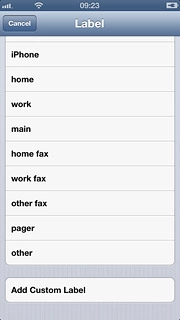 If you select Add Custom Label: