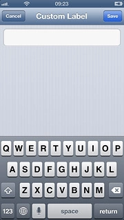 Key in the required text and press Save.