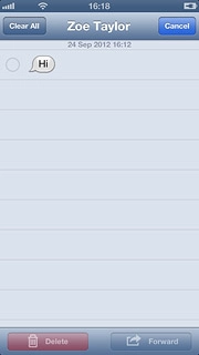 Press the required text message to tick it.