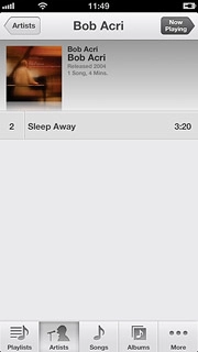 Press the required audio file.