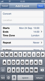 Key in a subject for the appointment.Follow the instructions on the display to key in more information, such as location, duration and reminder.Press Done.