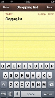 Write the text and press Done.