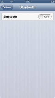 Press the indicator next to Bluetooth.Depending on the current setting, the function is turned on or off.