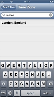 Press the required time zone.