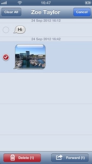 Press Forward.Key in the first letters of the required contact.Matching contacts are displayed.