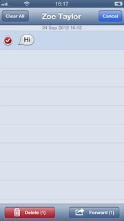 Press Forward.Key in the first letters of the required contact.Matching contacts are displayed.