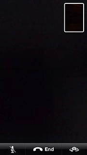 Press the camera icon.Depending on the current setting the front or back camera is turned on.