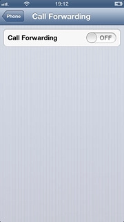 Press the indicator next to Call Forwarding to turn on the function.
