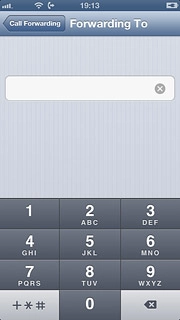 Key in the required phone number and press Call Forwarding.