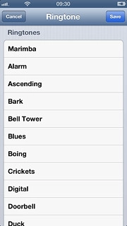 Press the different ring tones to listen to them.