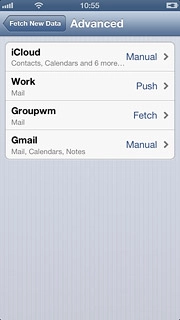 Press the required email account.