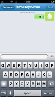 Press Messages to return to the list of messages.