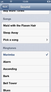 Press the different alarm tones to listen to them.