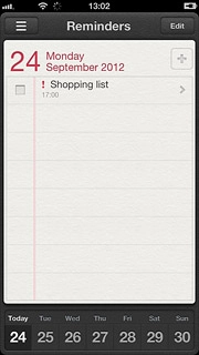 Press the box next to the reminder.