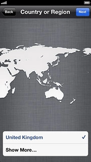 To change country or area:Press Show More....