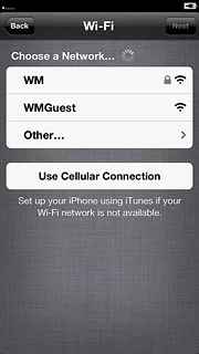 To activate your phone using Wi-Fi:Press the required Wi-Fi network or Other....