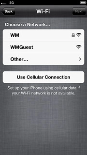 To activate your phone using the mobile network:Press Use Cellular Connection.