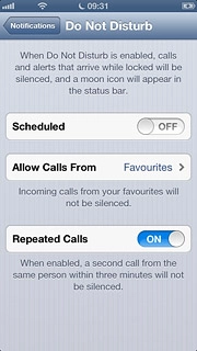 Press the indicator next to Scheduled to turn on the function.