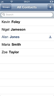 Press the new contact icon.