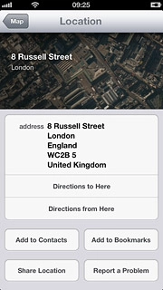 Press Directions to Here.