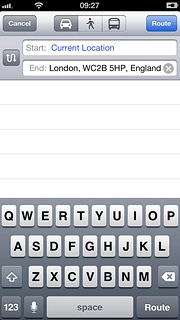 Press the required mode of transportation.