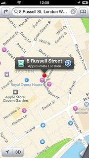 Press the start navigation icon.