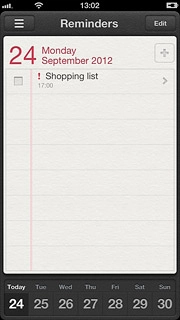 Press the menu icon.