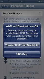 If this is the first time you use the function:Press USB Only.