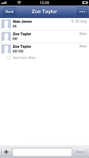 Press the text input field.