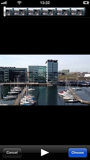 If you select a video clip:Press Choose.