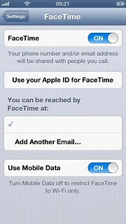 If you've not yet logged on with your Apple ID:Press Use your Apple ID for FaceTime.