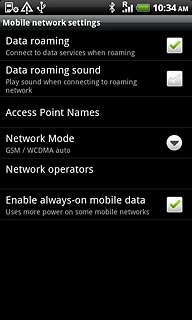 When the box next to the menu item is ticked (V), the function is turned on.
