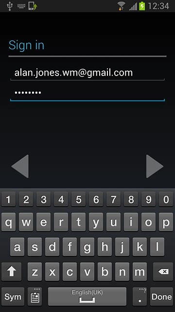 Press Done.Follow the instructions on the display to select settings for Google account.