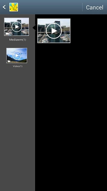 Press the required video clip.