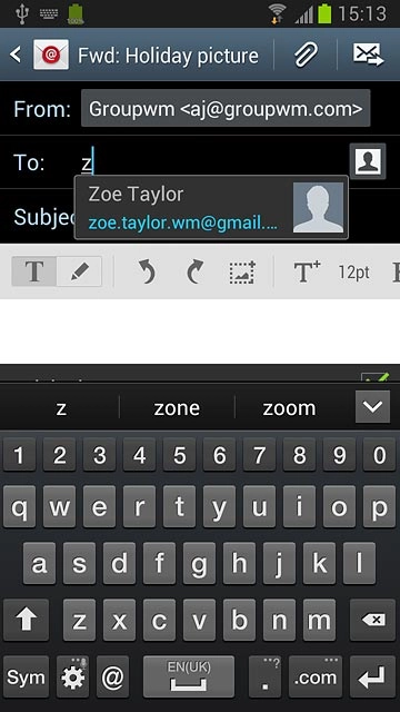 Press the required contact.