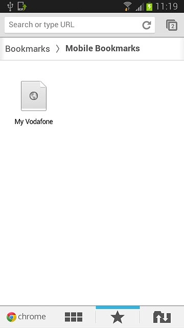 Press the required bookmark.