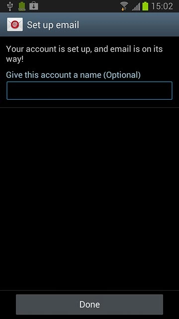 Press the field below Give this account a name (Optional) and key in the required name.