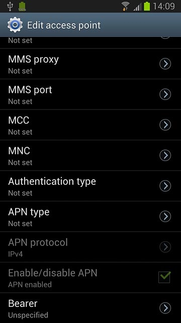 Press Authentication type.