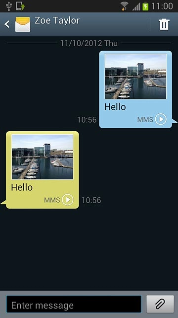 Press Enter message.Write the picture message.