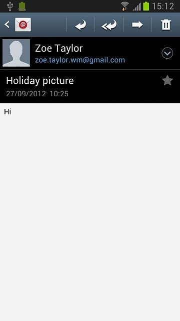 Press the reply icon.Write your email message.