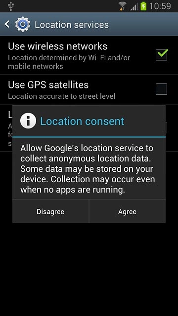 Press Agree, if required.