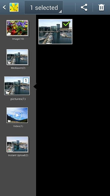 Press the share icon.