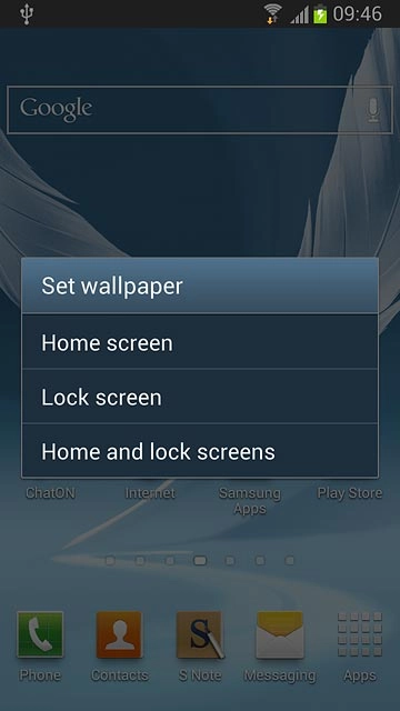 Press Home screen, Lock screen or Home and lock screens.