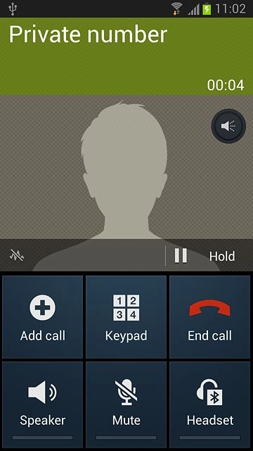 Press End call to end the call.