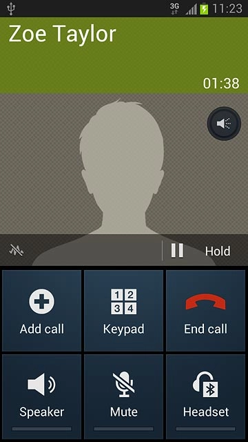 Press End call to end the call and return to standby mode.